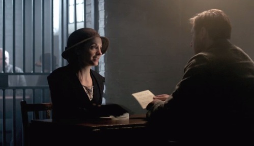Anna gives Bates a list of names she found while cleaning out his and Vera's apartment.